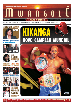 Junho - Embaixada da Rep&uacute;blica de Angola em Portugal