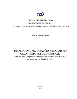Impacto das negocia&ccedil;&otilde;es sindicais no Or&ccedil;amento P&uacute;blico Federal