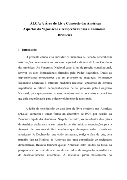 ALCA: A &Aacute;rea de Livre Com&eacute;rcio das Am&eacute;ricas
