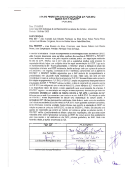 ATA DE ABERTURA DAS NEGOCIAÇÕES DA PLR - Sintect-GO