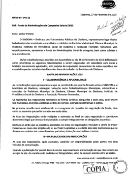 Leia aqui a pauta de reivindicações na íntegra