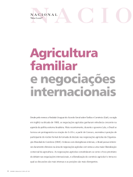 Agricultura familiar e negocia&ccedil;&otilde;es internacionais