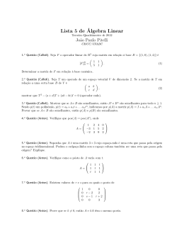 Lista 5 de Álgebra Linear