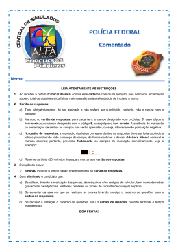 LEIA ATENTAMENTE AS INSTRU&Ccedil;&Otilde;ES 1. Ao receber a ordem do