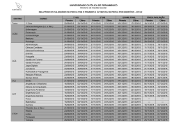 Calendário de Provas 2015.2