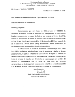 Diretoria de Gest&atilde;o de Pessoas Av. Prof. Moraes Rego, 1235