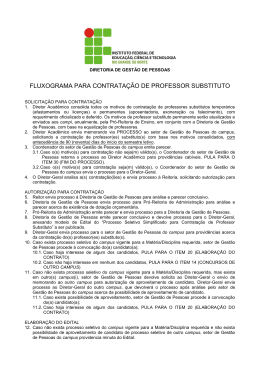 Fluxograma para contrata&ccedil;&atilde;o de professor substituto