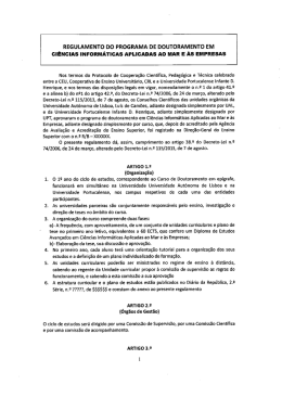regulamento do programa de doutoramento em ciências