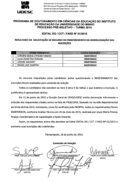 PROGRAMA DE DOUTORAMENTO EM CI&Ecirc;NCIAS DA