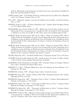 do Porto (Disserta&ccedil;&atilde;o de doutoramento em Ci&ecirc;ncias das Artes