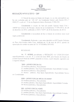815/2013-TJAP - Tribunal de Justiça do Amapá