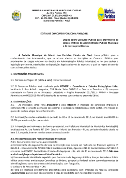 Edical do Concurso de Murici dos Portelas
