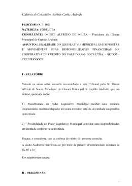 Leia o voto na &iacute;ntegra - Conselheiro Ant&ocirc;nio Carlos Andrada