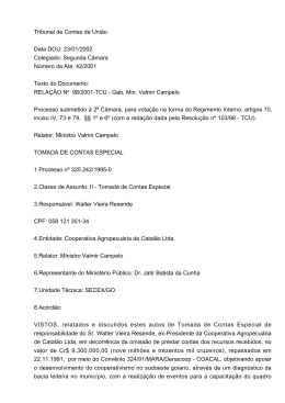 relação nº 98/2001 - Tribunal de Contas da União