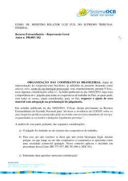 EXMO. SR. MINISTRO RELATOR LUIZ FUX, DO