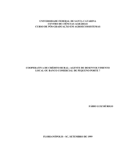 Disserta&ccedil;&atilde;o Mestrado Cooperativas de Cr&eacute;dito - SICOOB