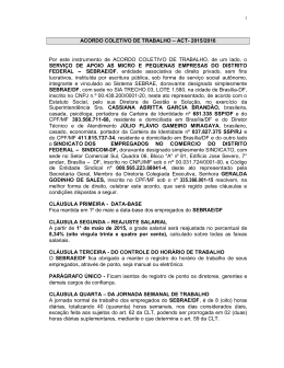 ACORDO COLETIVO DE TRABALHO &ndash; ACT