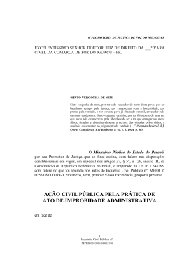 a&ccedil;&atilde;o civil p&uacute;blica pela pr&aacute;tica de ato de improbidade administrativa