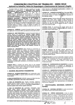 Conven&ccedil;&atilde;o Coletiva de Trabalho - 2009 / 2010