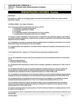 DEMONSTRA&Ccedil;&Otilde;ES CONT&Aacute;BEIS - Excertos