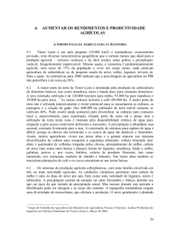 4. AUMENTAR OS RENDIMENTOS E PRODUTIVIDADE AGR&Iacute;COLAS