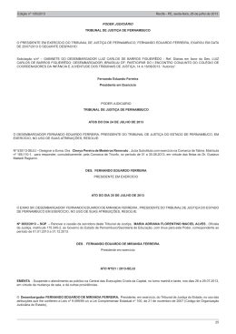 ATO Nº531 / 2013-SEJU - TJPE - Tribunal de Justiça de Pernambuco