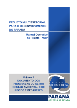Programa do Setor Gest&atilde;o Ambiental e de Riscos e