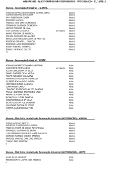 Verifique aqui a lista dos alunos/question&aacute;rios que