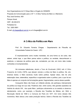 A cr&iacute;tica da pol&iacute;tica em Marx