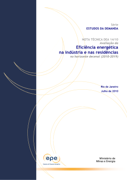 Efici&ecirc;ncia energ&eacute;tica na ind&uacute;stria e nas resid&ecirc;ncias