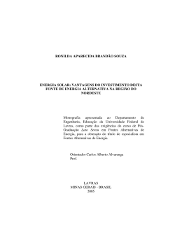vantagens do investimento desta fonte de energia