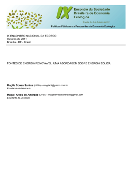 IX ENCONTRO NACIONAL DA ECOECO Outubro de 2011 Bras&iacute;lia