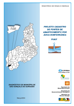 diagnóstico do município de são gonçalo do gurguéia