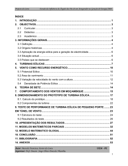Estudo da Influ&ecirc;ncia do &Acirc;ngulo das P&aacute;s de um Aerogerador na