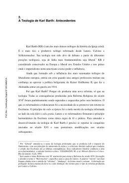2. A Teologia de Karl Barth: Antecedentes - Maxwell - PUC-Rio