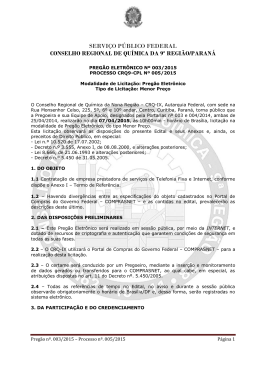 Edital 003 2015 - Telefonia Fixa + link internet - CRQ