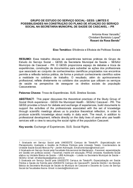 GRUPO DE ESTUDOS DE SERVICO SOCIAL GESS