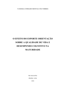 o efeito do esporte orientação sobre a qualidade de vida e