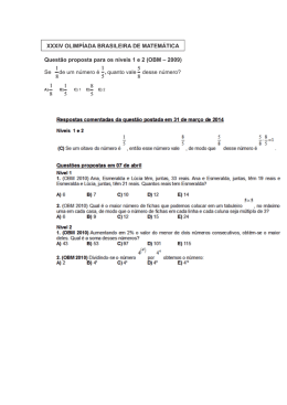XXXIV OLIMPÍADA BRASILEIRA DE MATEMÁTICA
