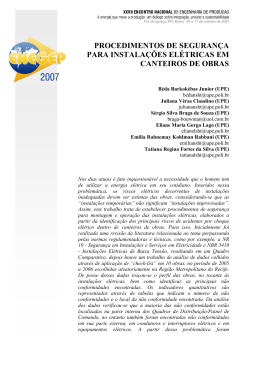 procedimentos de seguran&ccedil;a para instala&ccedil;&otilde;es el&eacute;tricas em