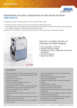 Equipamento de teste e diagn&oacute;stico de alta tens&atilde;o