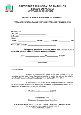 EDITAL - PregAo Presencial n 016-2011