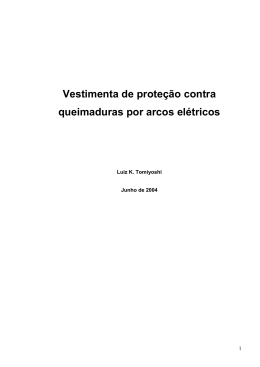 Vestimenta de prote&ccedil;&atilde;o contra queimaduras por arcos el&eacute;tricos