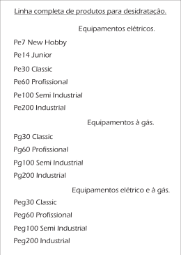 Lista de equipamentos