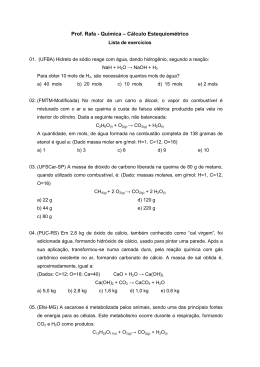 Prof. Rafa - Química – Cálculo Estequiométrico