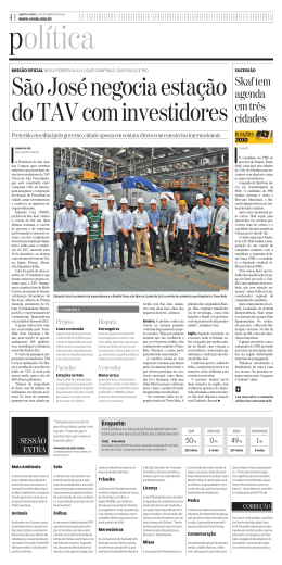 São José negocia estação do TAV com investidores