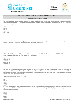 Questionário Recuperação Semestral 01