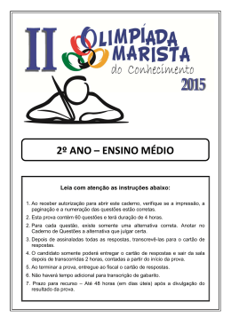 2º ANO – ENSINO MÉDIO - Marista Centro