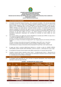 Edital deste vestibular