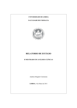 relat&oacute;rio de est&aacute;gio - Reposit&oacute;rio da Universidade de Lisboa